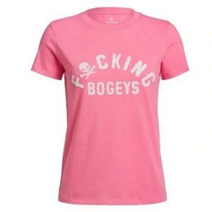 G/Fore F*cking Bogeys T-Shirt Pink Womens Golf Size M NWT